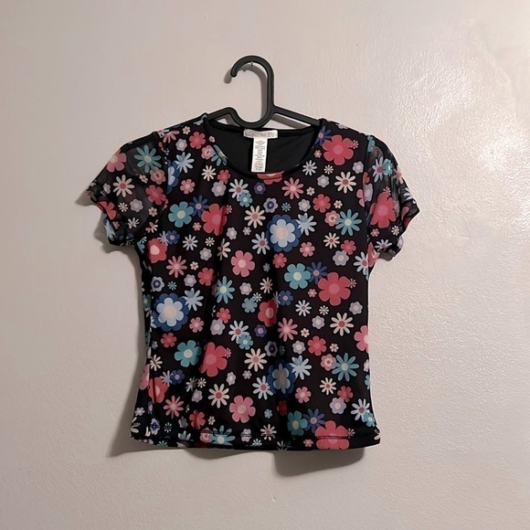 👧🏻Full Tilt - Girls Tillys floral blouse Size 8 - 10 - large girls Y2K XXS - Picture 1 of 7